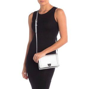 Rebecca Minkoff Silver Saffiano Madison Crossbody